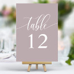 Dusty Lavender Minimalist Calligraphy Bröllop Bordsnummer<br><div class="desc">Följ gästerna till deras platser med de här elegant dammiga lavender lila bröllop bordsnumren. De här bordsnumren har en minimalistisk design med modern kalligrafi och ger dig en smula sofistikering till din bröllopsmottagning. Den mjuka bakgrunden och den rena typografin i eleganten säkerställer att den är enkel att läsa samtidigt som...</div>