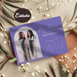 Dusty Lila Arch Bridesmaid Frieri kort