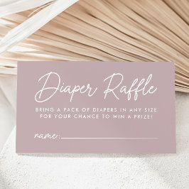 Dusty Lila Baby Shower Raffle med fet stil Tilläggskort