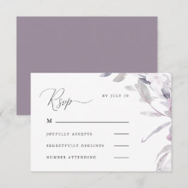 Dusty Lila Calligraphy and Blommigt Osa Kort