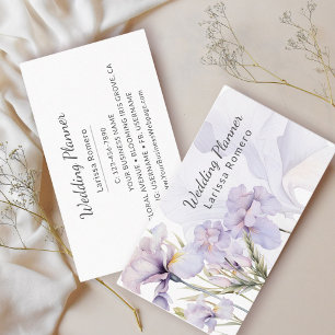 Dusty Lila Iris Watercolor Romantic Blommigt