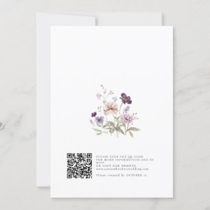 Dusty Lila Lavender WildblomGarden Wedding Inbjudningar