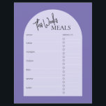 Dusty Lila Minimal text varje vecka Måltidsplaneri<br><div class="desc">Minimal måltidsplanering för textskript med en lista över livsmedel där du kan notera dina köpbehov. Den minsta måltidsplaneraren levereras med ett anteckningsområde längst bak där du kan lägga till påminnelser från extra eller sak som du inte vill missa. Måltidsplanering är en bra och nyttig metod för att kartlägga måltider för...</div>