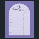 Dusty Lila Minimal text varje vecka Måltidsplaneri<br><div class="desc">Minimal måltidsplanering för textskript med en lista över livsmedel där du kan notera dina köpbehov. Den minsta måltidsplaneraren levereras med ett anteckningsområde längst bak där du kan lägga till påminnelser från extra eller sak som du inte vill missa. Måltidsplanering är en bra och nyttig metod för att kartlägga måltider för...</div>