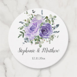 Dusty Lila Ro Eucalyptus Botaniska Bröllop Gåvor Etiketter