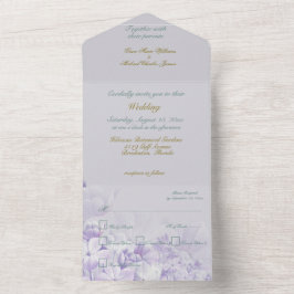 Dusty Lila Vår blommor Bröllop ALL-IN-ONE