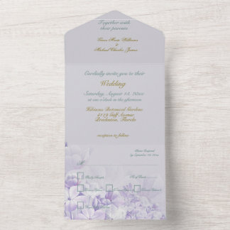 Dusty Lila Vår blommor Bröllop ALL-IN-ONE