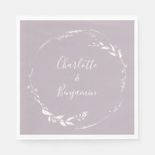 Dusty Lilac Blommigt Personlig av andningsfas Kall Pappersservett