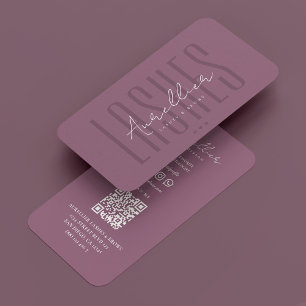 Dusty Mauve Aesthetic Rosa Beauty Professionell Visitkort