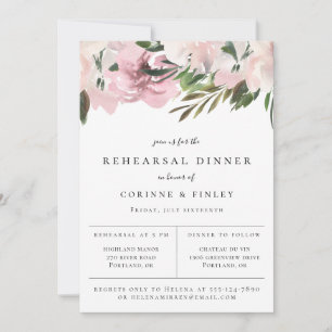 Dusty Mauve Botanical Rehearsal Dinner Meddelande