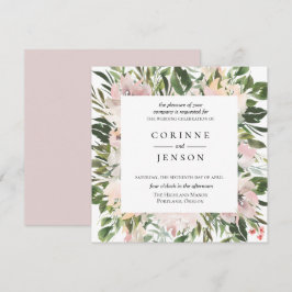 Dusty Mauve Botanical Wedding bjudande Inbjudningar