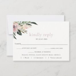 Dusty Mauve botaniskt Bröllop OSA Card