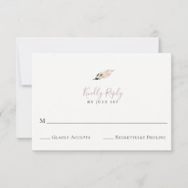 Dusty Mauve Pampas Grass Bröllop OSA Card