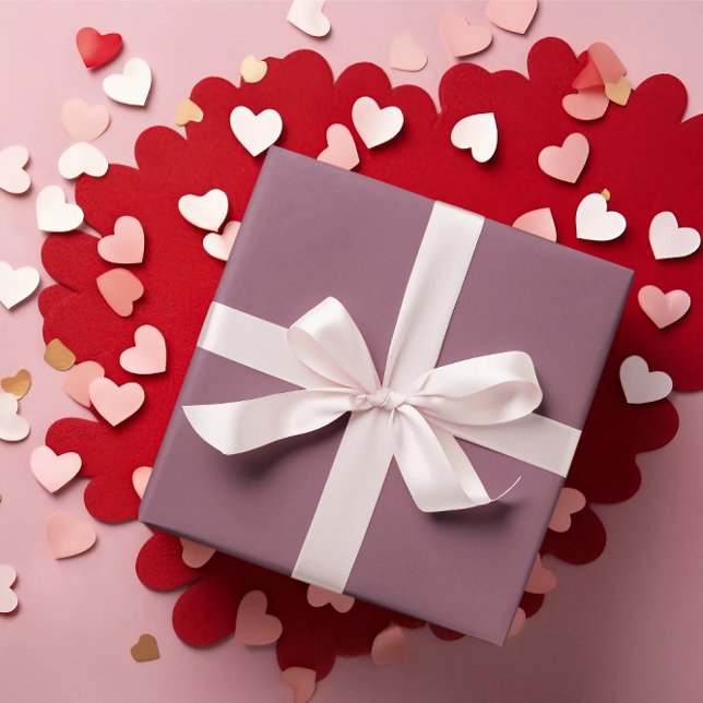 Dusty Mauve - Rosa Wrapping Papper Roll Presentpapper (Skapare uppladdad)