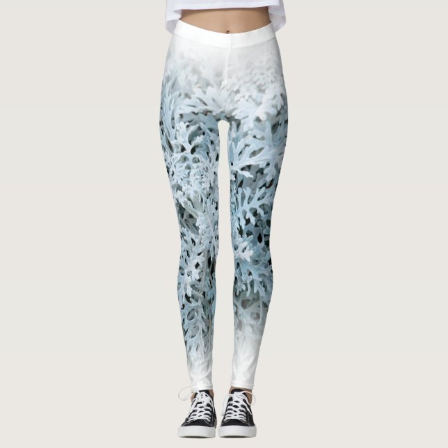 Dusty Miller/Silver Ragwort Leggings (Framsida)