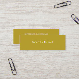 Dusty Mustard Minimalist Mini Visitkort