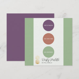 Dusty Muted Färg Palette Card Inbjudningar