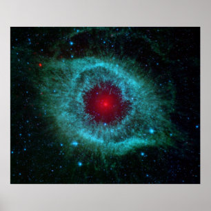 Dusty Öga av Helix Nebula av Spitzer Telescope Poster