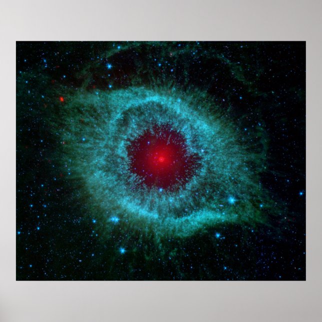 Dusty Öga av Helix Nebula av Spitzer Telescope Poster (Framsidan)