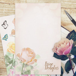 Dusty Peach Ro Personal Stationary Papper