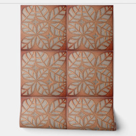 Dusty Peach & taupe mönster Tapet 2' x 4'