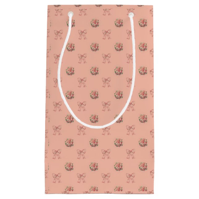 Dusty Peach Vintage Roses Toile Bows (Framsidan)