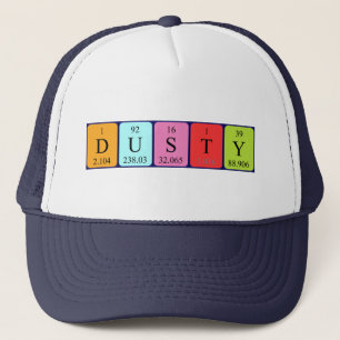 Dusty periodiskt bord namn hat keps