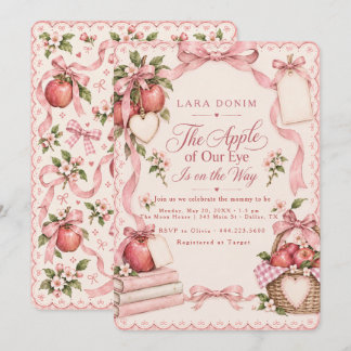 Dusty Pink Äpple av våra ögon Höst Baby Shower Inbjudningar