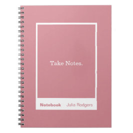 Dusty Pink Block Quote Classic Notebook Anteckningsbok