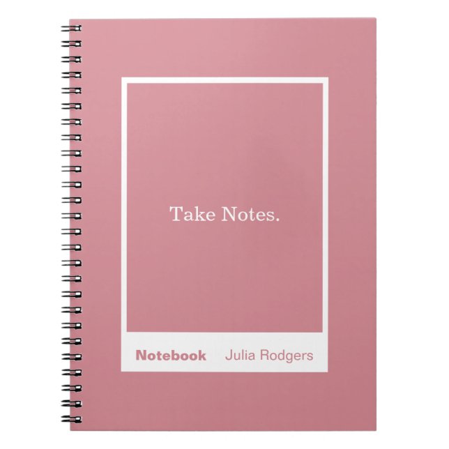 Dusty Pink Block Quote Classic Notebook Anteckningsbok (Framsidan)
