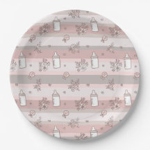 Dusty Pink Blommig Babyflaska Flickbabykalas