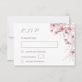 Dusty Pink Boho Floral Wedding OSA Kort