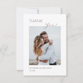 Dusty Pink Boho Flowers Thank You Card Tack Kort