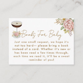 Dusty Pink Espresso Martini Böcker För Baby Shower Tilläggskort