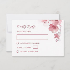 Dusty Pink Watercolor Wedding OSA Kort