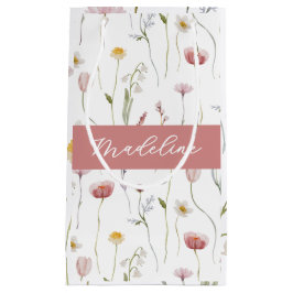 Dusty Pink Wildflower Watercolor Monogram