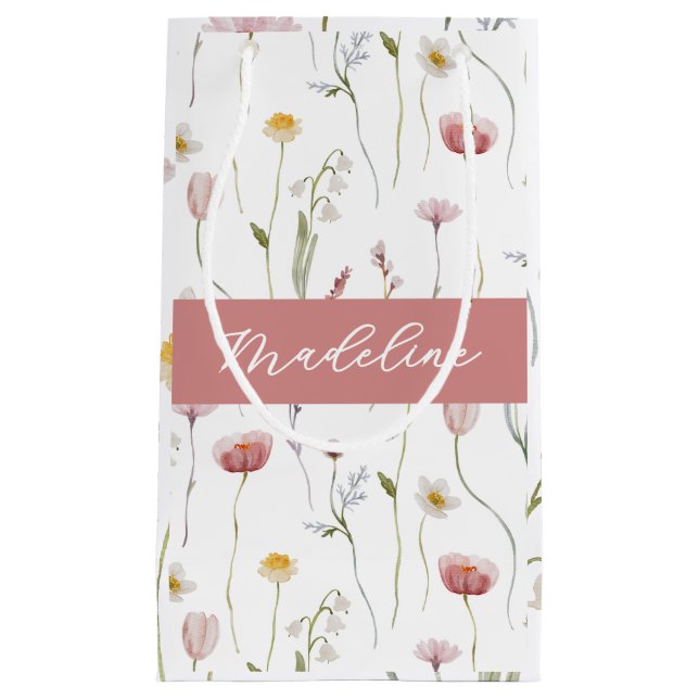 Dusty Pink Wildflower Watercolor Monogram (Framsidan)