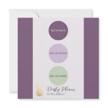 Dusty Plum Muted Färg Palette Card
