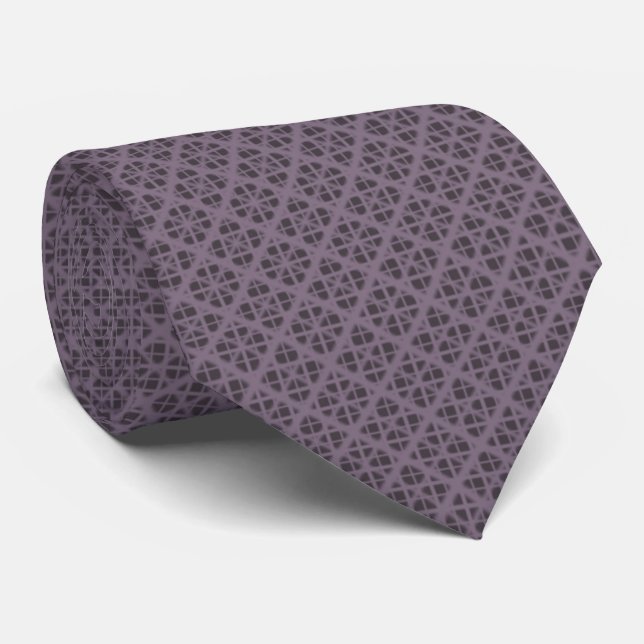 Dusty Plum Purple Crisscross Grid Diagonal Pattern Slips (Rullad)