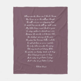 Dusty Purple Custom Poem Song Lyric Quote  Fleecefilt