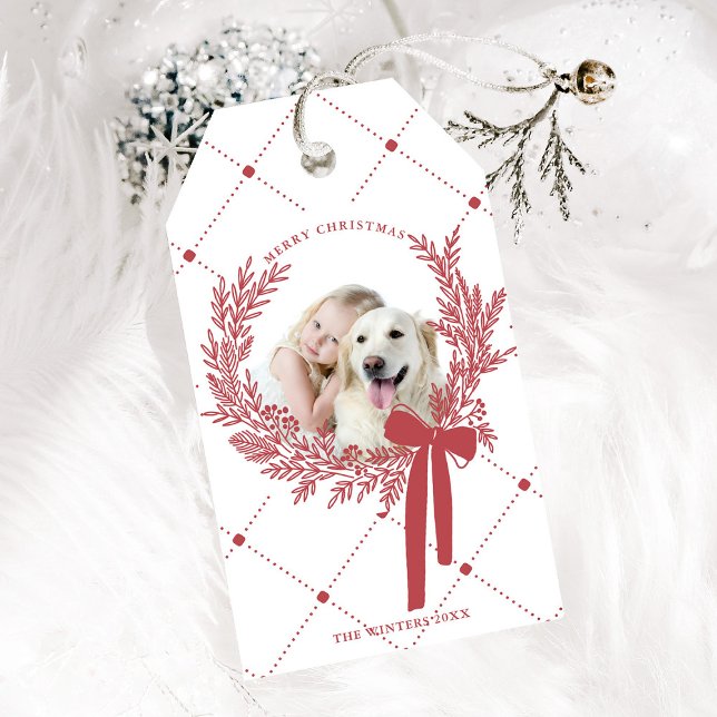 Dusty Red-julfransens andningsfoto Presentetikett (Skapare uppladdad)