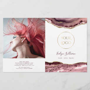 Dusty ro agate bifold brochure