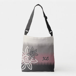 Dusty Ro/Anpassningsbar Blommigt Crossbody Bag Axelväska