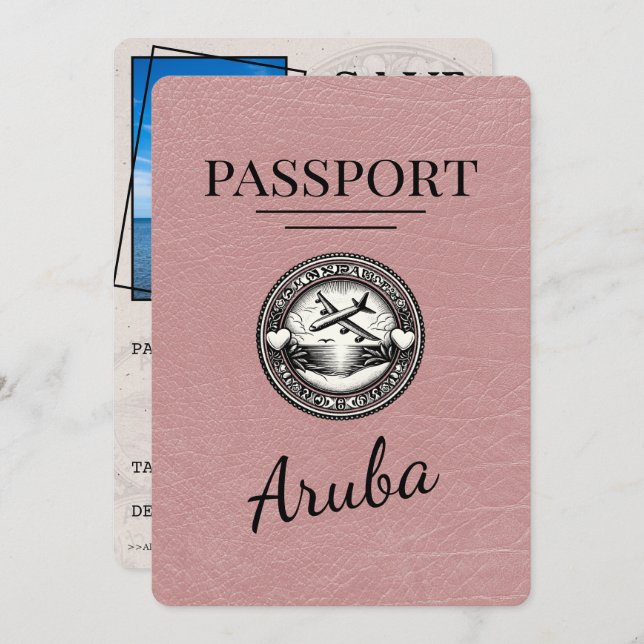 Dusty Ro Aruba Passport Spara datum Spara Datumet (Fram/baksida)