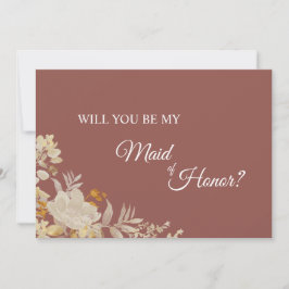 Dusty Ro Autumn Boho Maid of honor Frieri kort