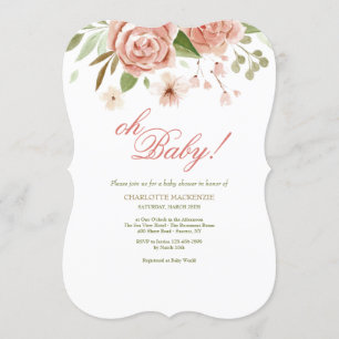 Dusty Ro Baby Shower-inbjudan Inbjudningar