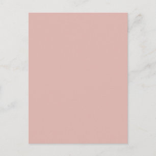 Dusty Ro Blek Rosa Solid Trend Färg - bakgrund Vykort