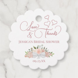 Dusty Ro Blommigt Kärlek &  Möhippa Gåvor Etiketter