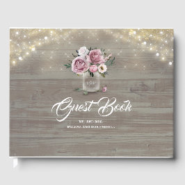 Dusty Ro Blommigt Mason Burk Rustic Landsbyggsbröl Gästböcker