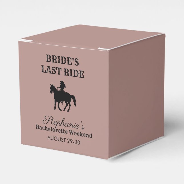 Dusty Ro Brides Last Ride Bachelorette Helg Presentaskar (Framsidan Sidan)